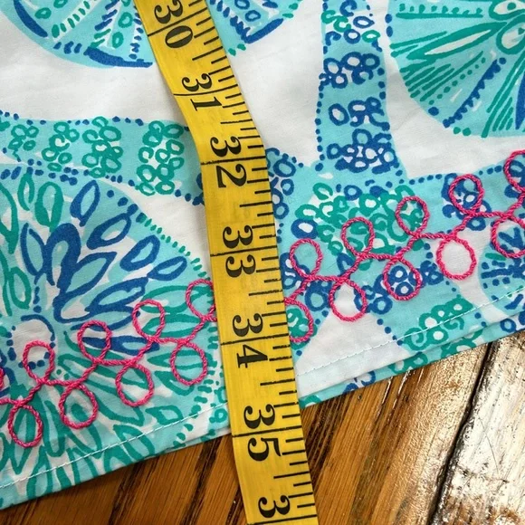 Lilly Pulitzer seashell print shift dress. Girls Size XL, 14-16.  Lined. - Picture 13 of 14